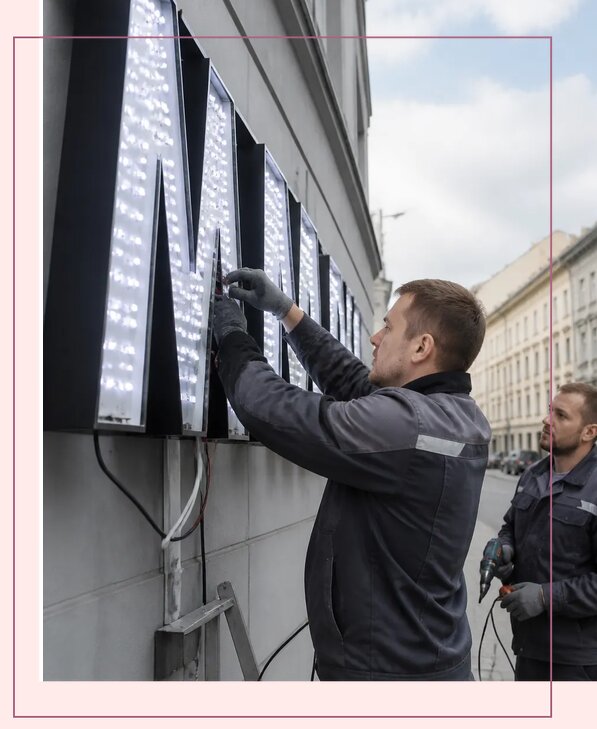Изготовление и монтаж светодиодных LED вывесок в Сызрани